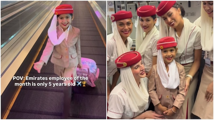 5-year-old girl volunteers as Emirates cabin crew, internet can't get over her cuteness
