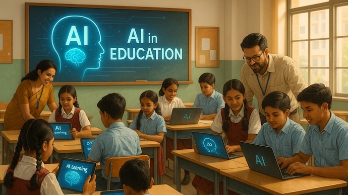 AI won't replace teachers. It may finally give them more time to mentor (Photo: AI-generated) AI in classrooms: Will Indian schools bridge the digital divide?