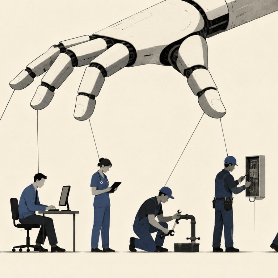 Nobody is safe, not even plumbers and electricians, says new study on AI job disruption