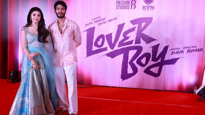 Shankar's son Arjith to debut opposite Krithi Shetty in Lover Boy. (Photo: X)