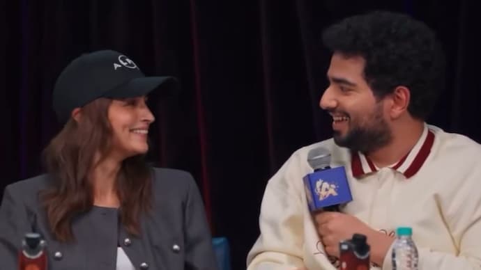 Samay Raina (R) roasts Alia Bhatt (L) on India's Got Latent 2