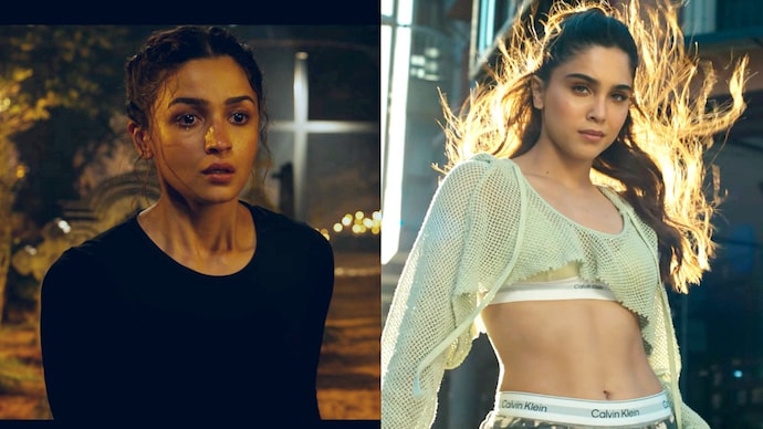 Alia Bhatt (L) and Sharvari in stills from YRF's Alpha (Photo: Movie stills) Alpha trailer: Alia ready for agnipariksha as modern-day Sita, Sharvari joins