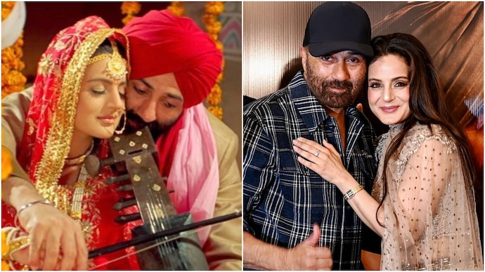 Ameesha Patel addressed the age gap between her and Sunny Deol in Gadar. (Credit: Instagram/@iamsunnydeol,PTI) Ameesha Patel, Sunny Deol