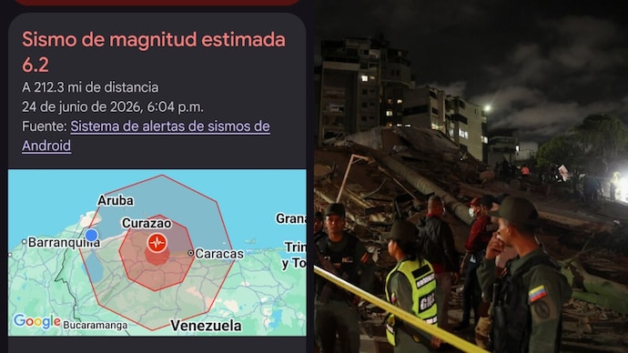 Google sent alerts moments before two back-to-back earthquakes hit Venezuela. (Photo: @jamoran1356/X, Reuters)