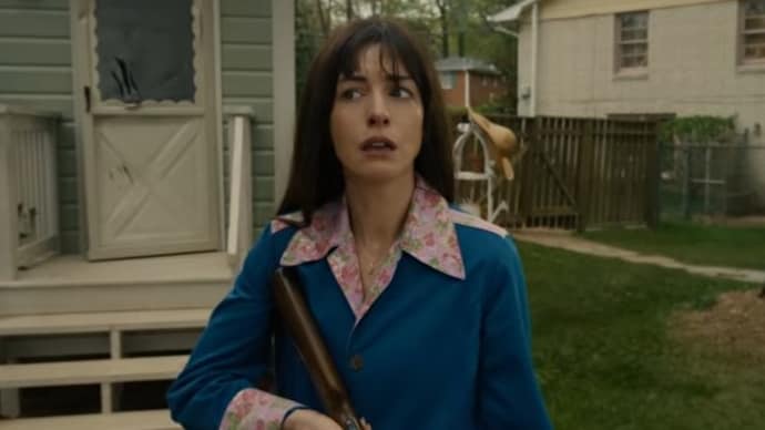 Anne Hathaway in a scene from The End of Oak Street trailer. Anne Hathaway