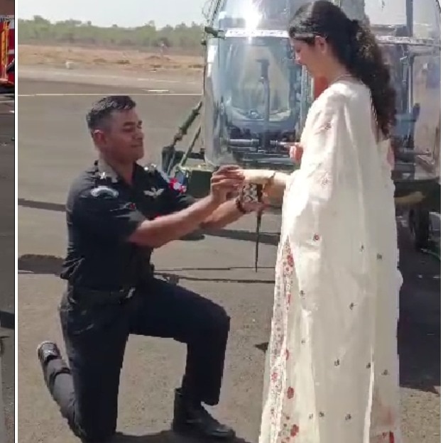 Army pilot proposes to girlfriend in front of helicopter during convocation in UP