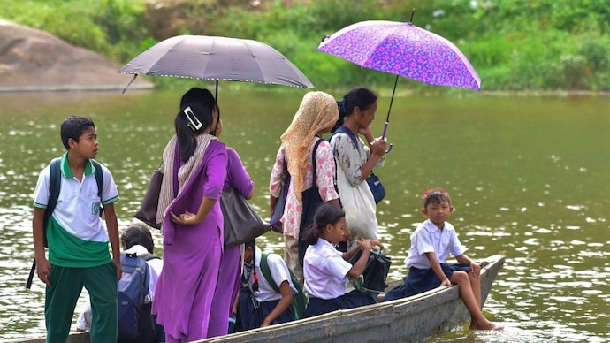 Assam and Meghalaya face very heavy to extremely heavy rain, raising the risk of flash floods and landslides. (Photo: PTI)