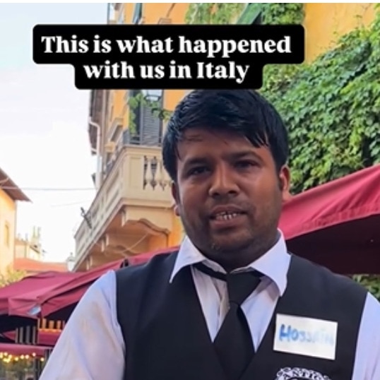 Bangladeshi waiter insults India in Italy, Indian women force him to apologise