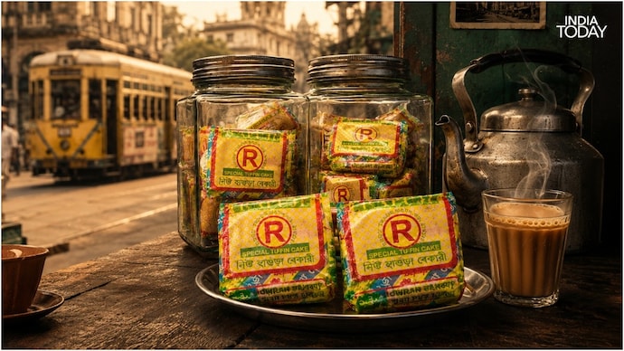 A hot cup of chai and a slice of Bapuji cake - nostalgia was always wrapped in this for many in Bengal. (Photo: Vipul Kumar/India Today) bapuji cake