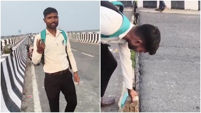 Bihar man records video of crack on bridge, then watches his phone fall into it