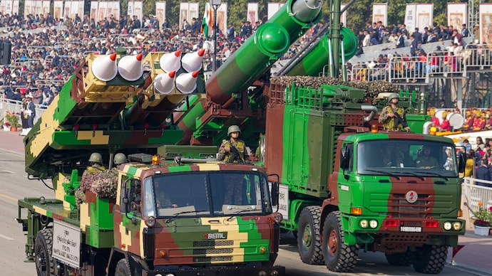 BrahMos Mobile Autonomous Launcher being displayed during the Republic Day Parade in New Delhi. (Photo: PTI)