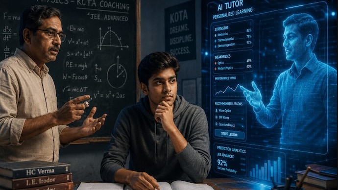 From Kota to AI: Is the era of coaching centres coming to an end? (AI generated image) Can AI do what Kota does? India's coaching model faces its biggest test