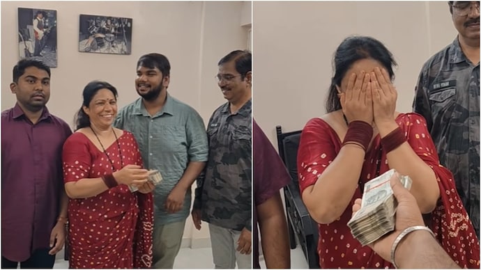 A video of an IIM graduate giving his salary in cash to his parents has gone viral. (Photo: Instagram) cash