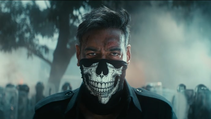 Ajay Devgn in a still from Chauhaan title announcement. Chauhaan, Ajay Devgn