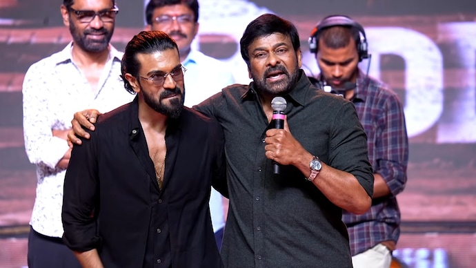 Chiranjeevi recalled Charan's Peddi injury, hailed his dedication for the film during a recent event (Photo: Youtube/Vriddhi Cinemas)
