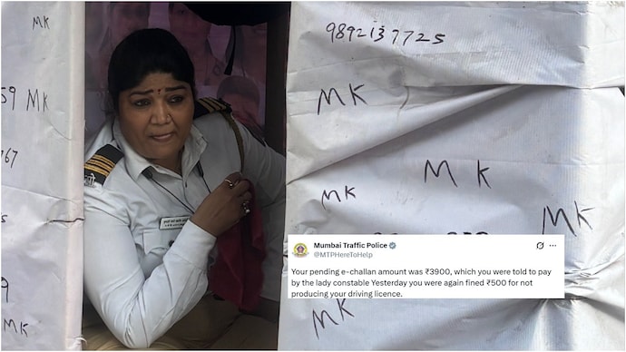 A Mumbai-based woman's tweet about a Rs 14,000 fine has gone viral. (Photo: urbanmonnk/X) cop