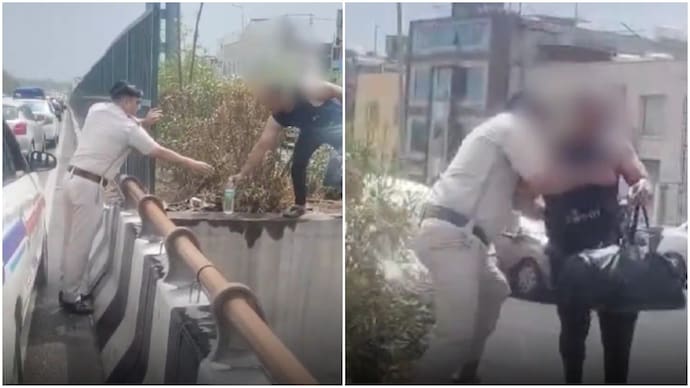 Delhi cop uses phone to distract man, saves him from suicide attempt on flyover