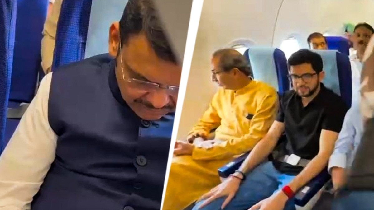Devendra Fadnavis, Uddhav Thackeray share flight to Nagpur