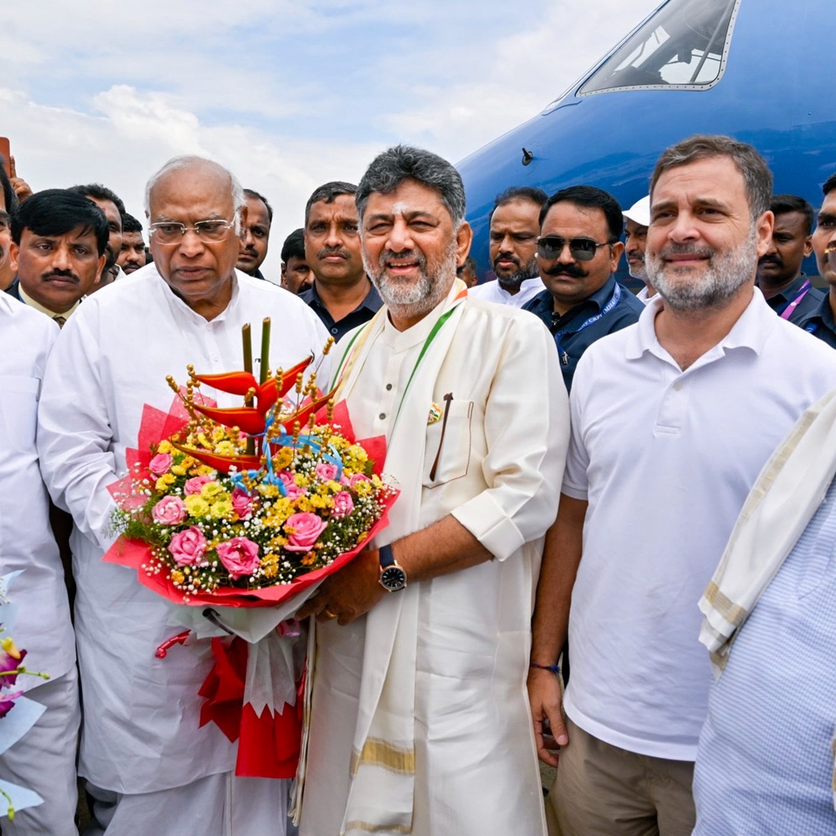 DK Shivakumar with the Congress high command