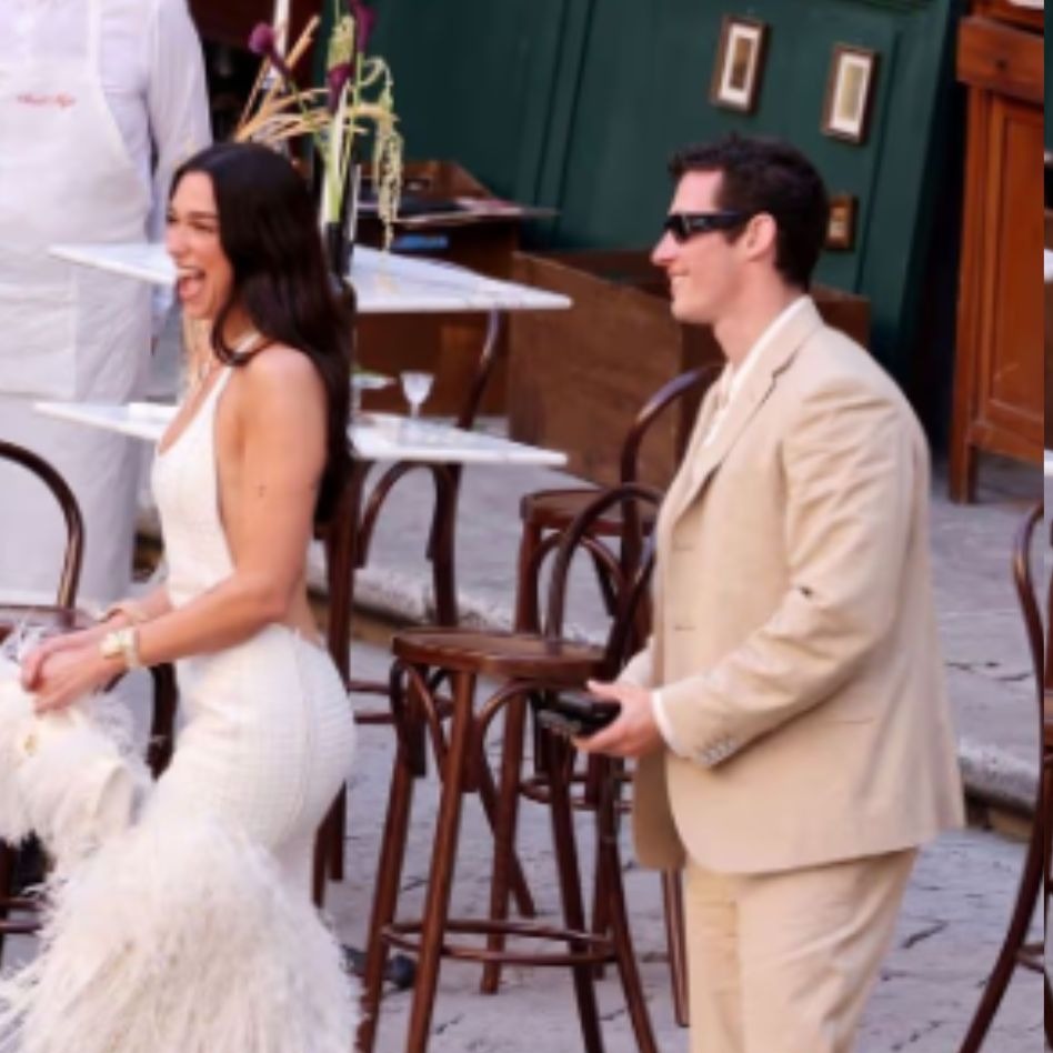 Dua Lipa and Callum Turner are rewriting wedding season in Sicily. See pics