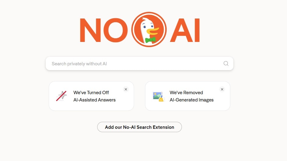 DuckDuckGo launches No AI browser extension amid growing backlash against Google AI Overviews