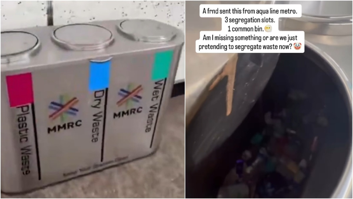 This Mumbai metro dustbin looked eco-friendly until someone peeped inside