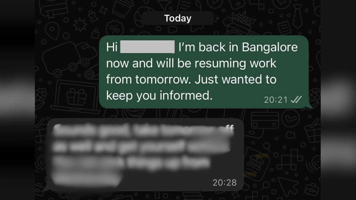 Employee reaches out to boss after 10-day vacation, his response goes viral