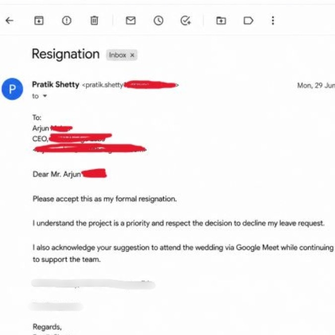 Employee's leave rejection ends up in resignation email to CEO, but wait for the twist
