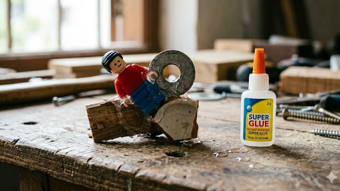 Ever wondered why Feviquick sticks to almost everything but not its own bottle? Here's the simple science behind super glue, moisture-triggered bonding, its history, uses, and safety tips. (AI image generated) Ever wondered why Feviquick sticks to almost everything but not its own bottle? Here's the simple science behind super glue, moisture-triggered bonding, its history, uses, and safety tips. (AI image generated)