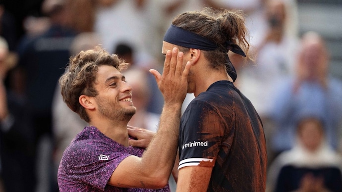 Flavio Cobolli and Alexander Zverev (Reuters Photo) Flavio Cobolli and Alexander Zverev