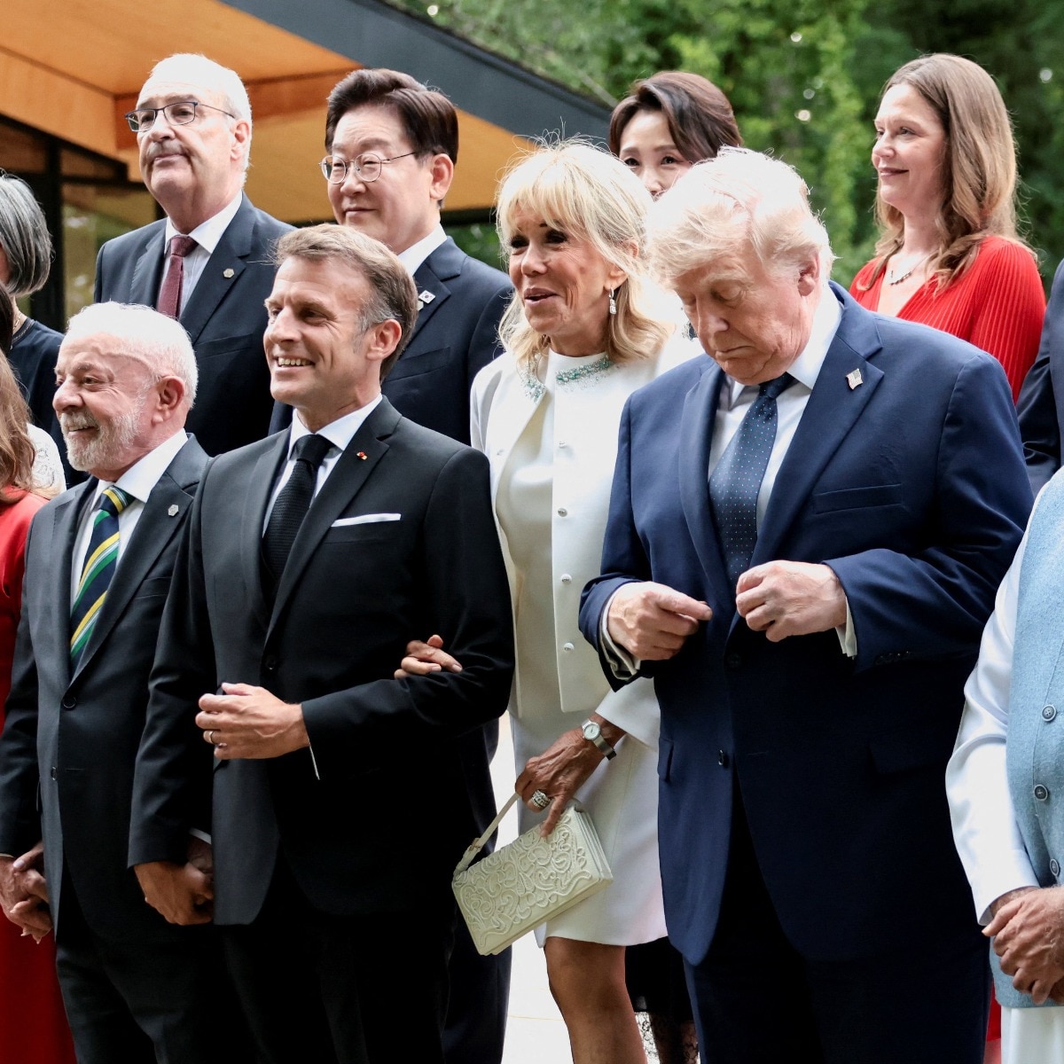 G7 Summit hot mic moments: Meloni quits smoking, Trump gets a bike, Macron  loses watch - India Today