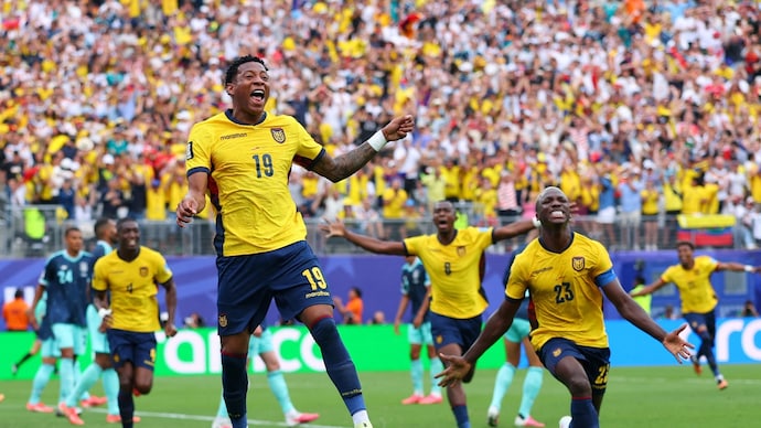 Gonzalo Plata redeemed himself with the decisive winner after earlier missing gloriously. (Photo: Reuters) Gonzalo Plata, Ecuador vs Germany, FIFA World Cup 2026