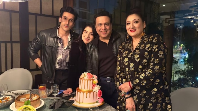 Govinda and Ssunita Ahuja with their children, Tina Ahuja and Yashvardhan Ahuja. (Photo: Instagram/tina.ahuja)