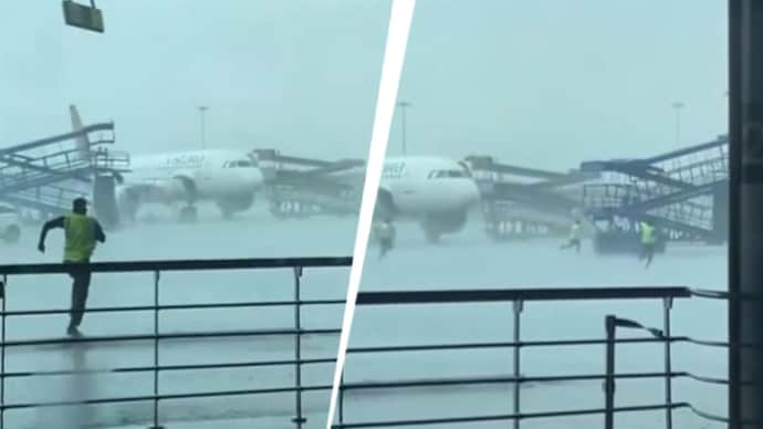 Ground equipment slams into 3 Air India planes at Delhi airport; DGCA to probe incident (Screen grabs: X)