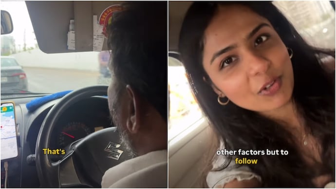 A video showing an ex-Amazon employee's decision to drive a cab has gone viral. (Photo: Instagram) hyderabad cab