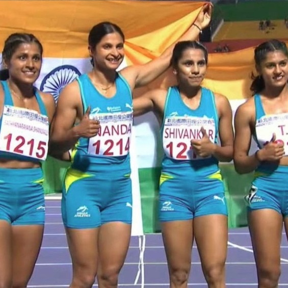 Watch: India 4x100 women beat China in China for gold in Asian relay meet