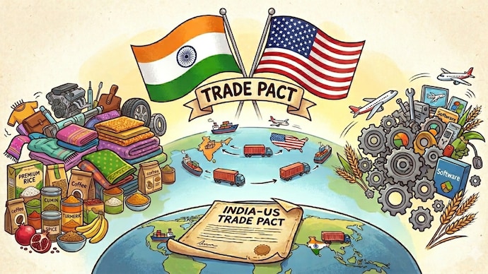 The two sides are also proposed to take forward the negotiations under the broader bilateral trade pact. (AI-generated image for illustrative purposes) India US trade pact