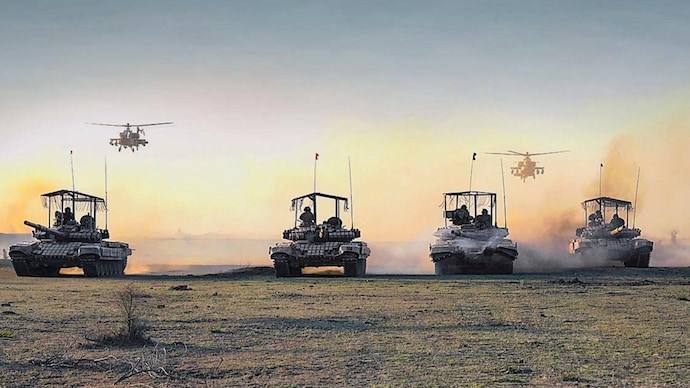 The Indian Army's Integrated Battle Groups (IBGs), by prioritising agility, integration and terrain-specific readiness, aim to deter adversaries and respond effectively if needed. (Image: PTI) indian army strategic move integrated battle group rudra brigade bhairav battalion divyastra battery shaktibaan artillery infantry mechanised engineers battle ready deployment bipin rawat theatre command