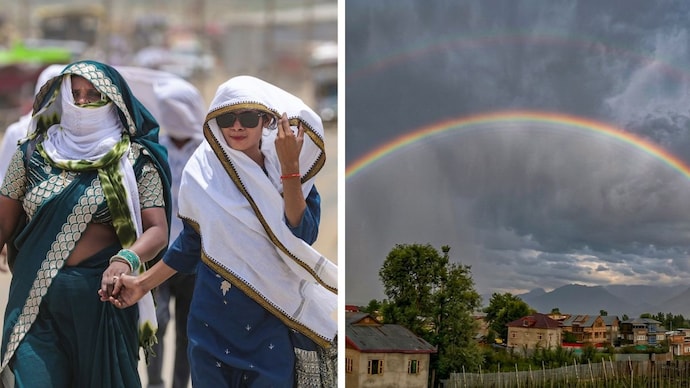 India’s weather splits two ways on June 19, with heat in the centre and rain in the north. (Photo: PTI)
