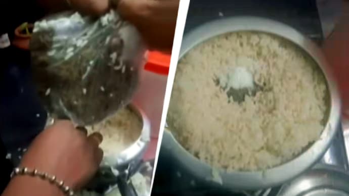 Inside the cooked rice, police found a packet containing 401 grams of ganja. (Photo: Facebook) Inside the cooked rice, police found a packet containing 401 grams of ganja. (Photo: Facebook)