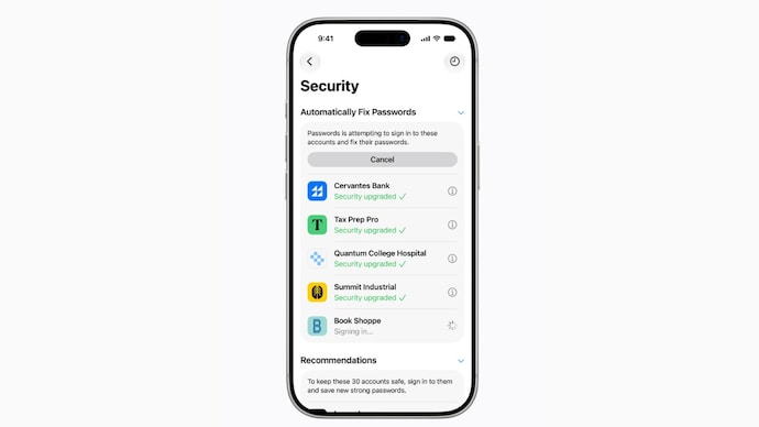 Apple's new Apple Intelligence feature can automatically change compromised passwords on supported websites. iPhone Passwords app