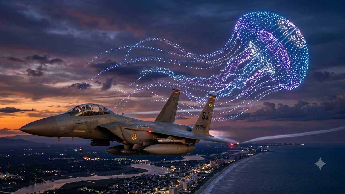 What is Iran's 'jellyfish' drone swarm likely behind US F-15E jet crash?