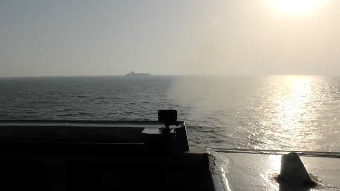 Smoke rises after USS Spruance fired during the interception of Iranian ship. (File Photo: Reuters) Smoke rises after USS Spruance fired during the interception of Iranian ship. (File Photo: Reuters)
