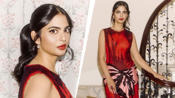 Isha Ambani exudes elegance in a red dress at Serpentine Summer Party