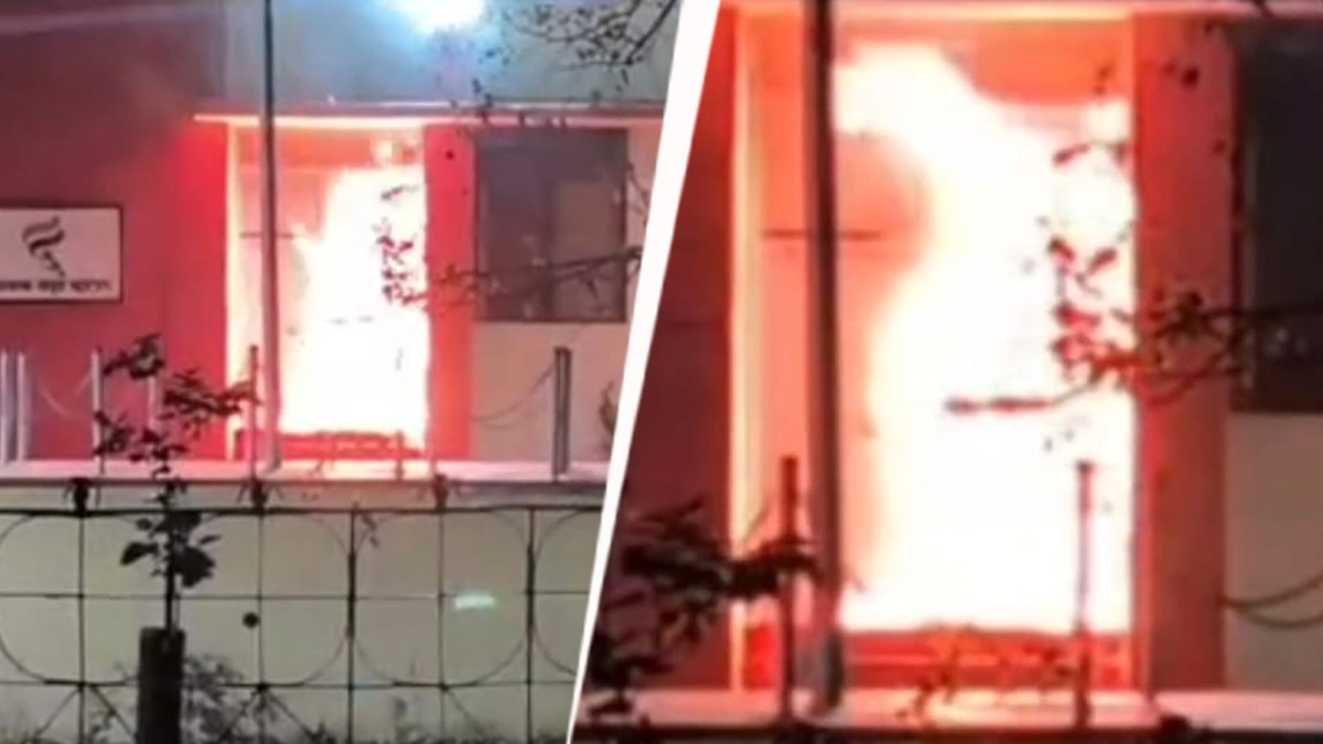 Man tries to set govt office on fire, flees after leaving farm loan waiver posters