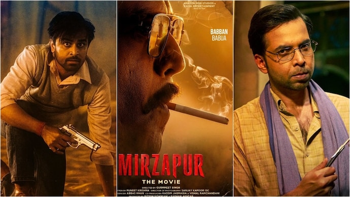 Jitendra Kumar, Ravi Kishan and Abhishek Banerjee's new posters from Mirzapur: The Movie are out. Jitendra Kumar, Ravi Kishan, Abhishek Banerjee