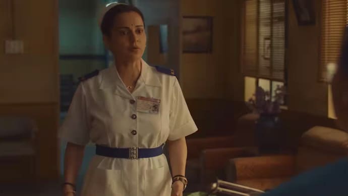 Kangana Ranaut plays a nurse in Bharat Bhhagya Viddhaata. (Credit: Screen Grab) Kangana Ranaut