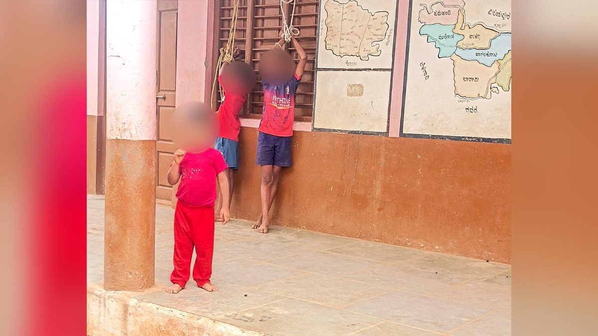Stray cricket ball hits woman; locals tie boys to school windows and beat them