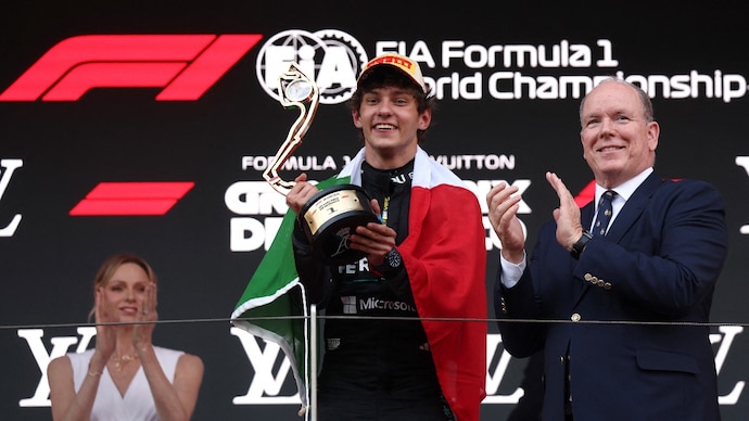 Kimi Antonelli won the Monaco Grand Prix. (Image: Reuters) Kimi Antonelli
