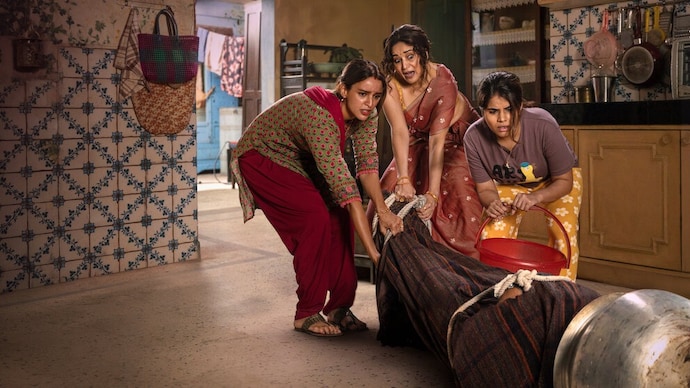 Madhuri Dixit, Triptii Dimri and Dharna Durga's Maa Behen is out now on Netflix. Maa Behen